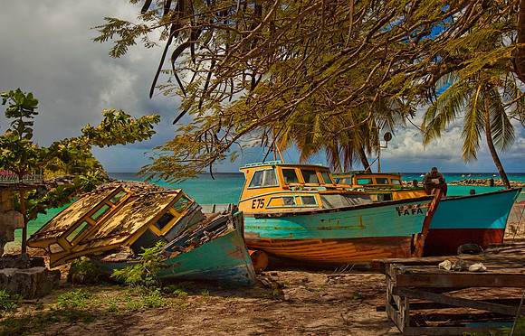 Abandoned Boats in Barbados